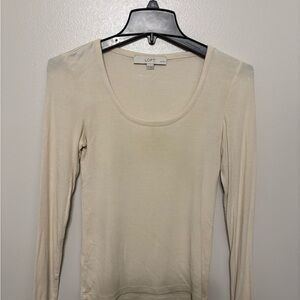 LOFT Beige Long Sleeve Tee